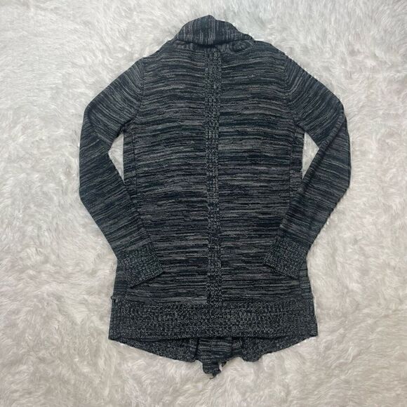 Aritzia Wilfred Open Front Cardigan Silk Cashmere Womens Small Teal Blue Pockets - Picture 10 of 10